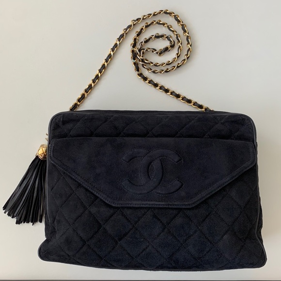 CHANEL Handbags - RARE CHANEL Quilted Camera Bag w/ 24K Gold Plating